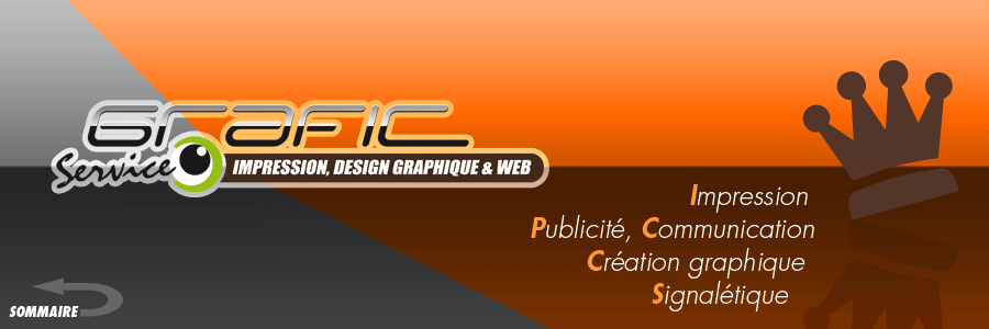 Entête Grafic Service - Impression, design, graphisme personnalisé, publicité, communication
